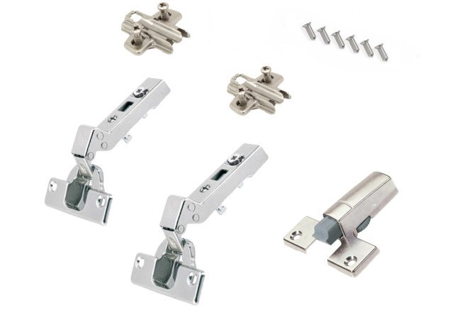 Комплект петель Hettich Intermat 9966 с доводчиком для шкафа-окончания