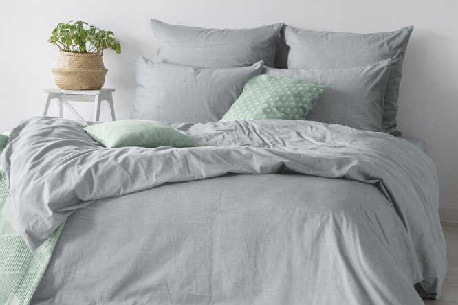 Комплект постельного белья Melange Silver 148х215 см, 1,5 спальный