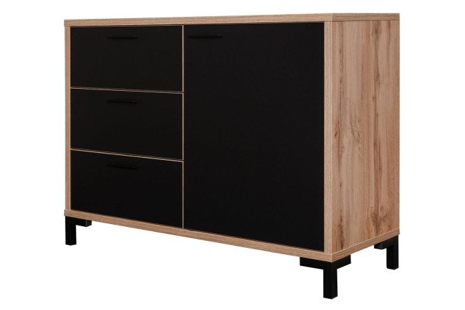 Изображение товара Комод Блэквуд чёрный дуб вотан 120x90,5x45 см современный дизайн