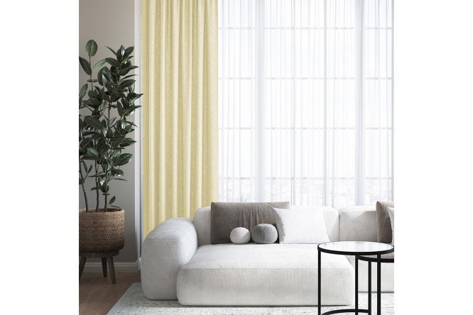 Изображение товара Штора бархатная Блэкаут 200х270 см цвет жасмин одна шт