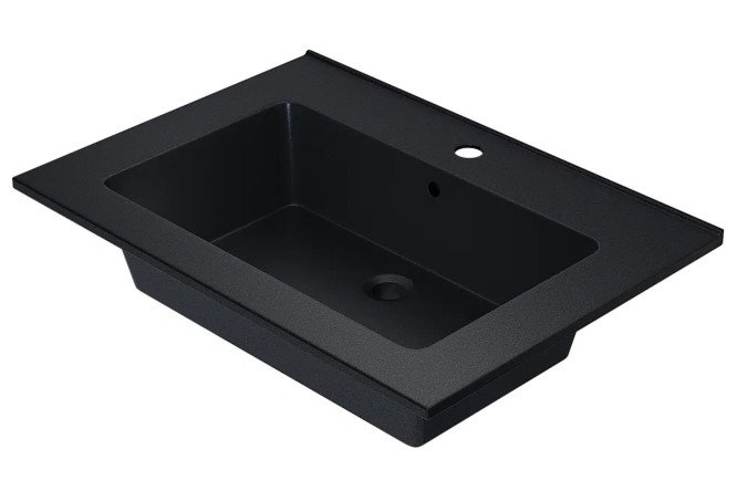 Изображение товара Раковина для ванной Parma Quartz 291003003 полувстроенная 66х15,5х47,5 см кварц космос