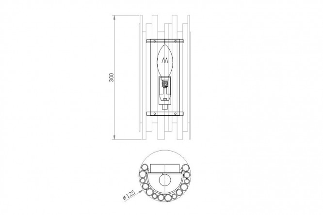 Бра MAYTONI MOD136WL 4 кв.м, E14