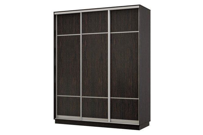 Изображение товара Шкаф-купе 3-дверный Практик 23 венге 180х240х45 см