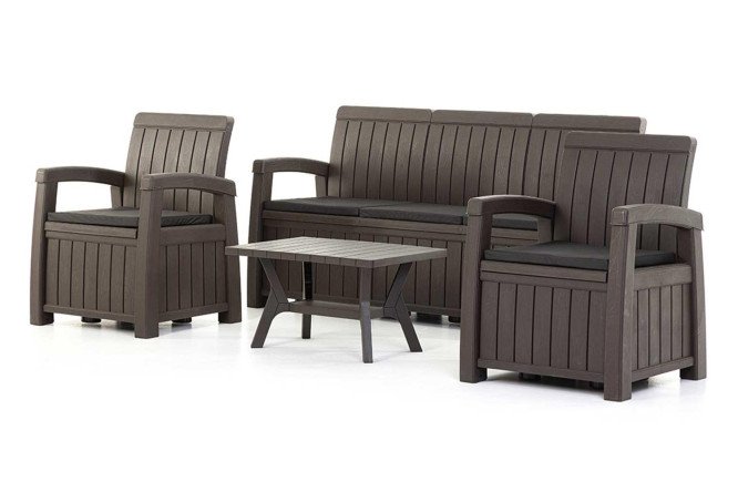 Изображение товара Набор садовой мебели Positano Family цвет мокко (тёмно-коричневый)