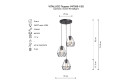 Люстра VITALUCE V47050-1/3S 9 кв.м., 30х93х30 см, E27