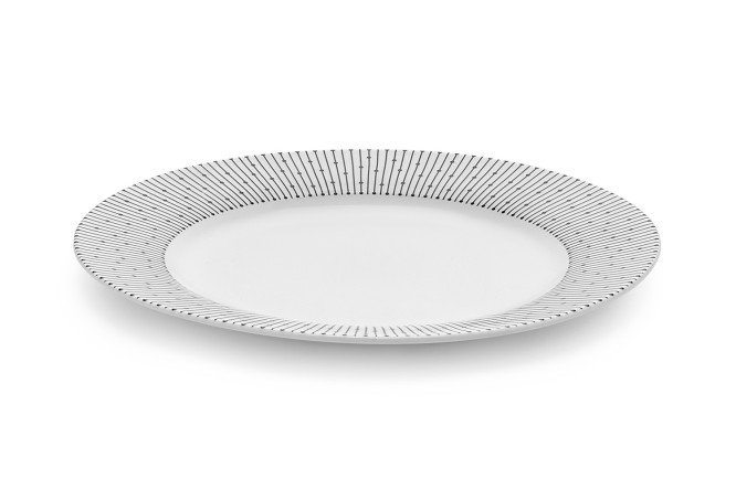 Изображение товара Тарелка десертная Scandi из фарфора 19 см белая и черная