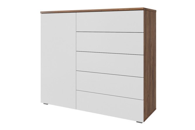 Изображение товара Комод Оскар Мун 125,4х109,2х44 см дуб табачный push-to-open МДФ