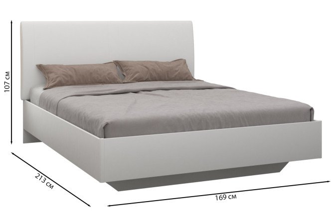 Кровать с подъёмным механизмом Domenica цвет белый, молочный 140х200 см
