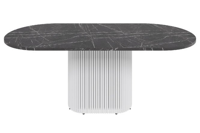 Стол GENGLASS Trubis oval с трубчатым подстольем 200х75х90 см
