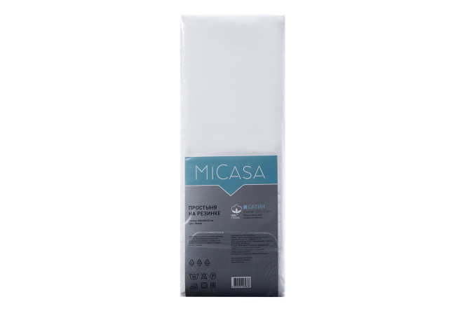 Простыня на резинке MICASA Calma Сатин 140х200 см