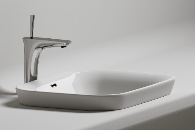 Умывальник встраиваемый сверху CERAMICANOVA Element CN6041 58х15х40 см