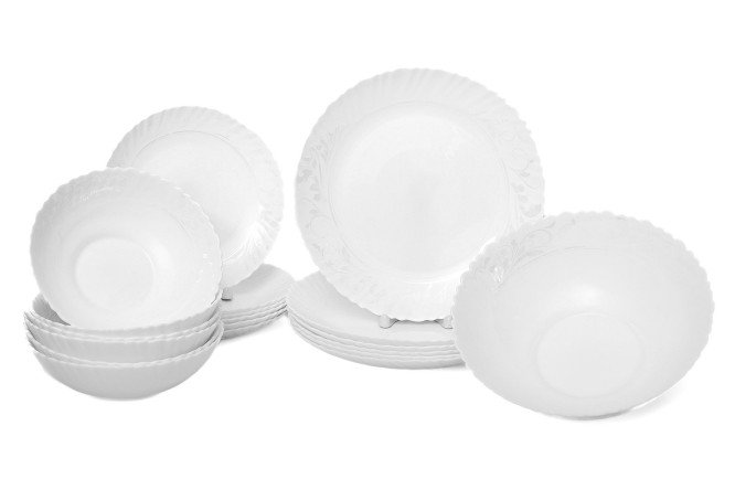 Изображение товара Столовый набор Утренний Барокко на 6 персон 19 предметов из стеклокерамики