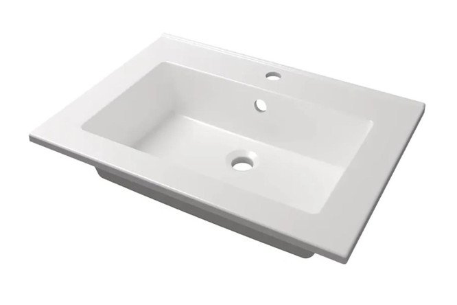 Изображение товара Раковина полувстраиваемая Parma 4538342000 65х15,5х47,5 см белый глянец