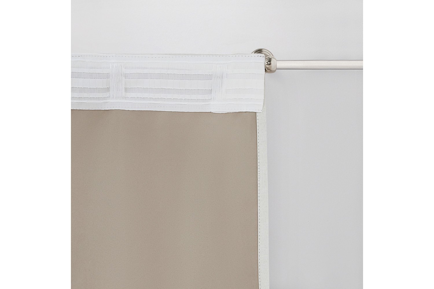 Штора на ленте ESTUDI BLANCO Rebecca 150х275 см, 1 шт., цвет слоновая кость