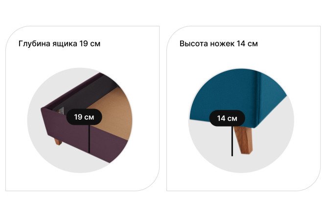 Кровать с подъёмным механизмом SCANDICA Jenny цвет фиолетовый 200х200 см