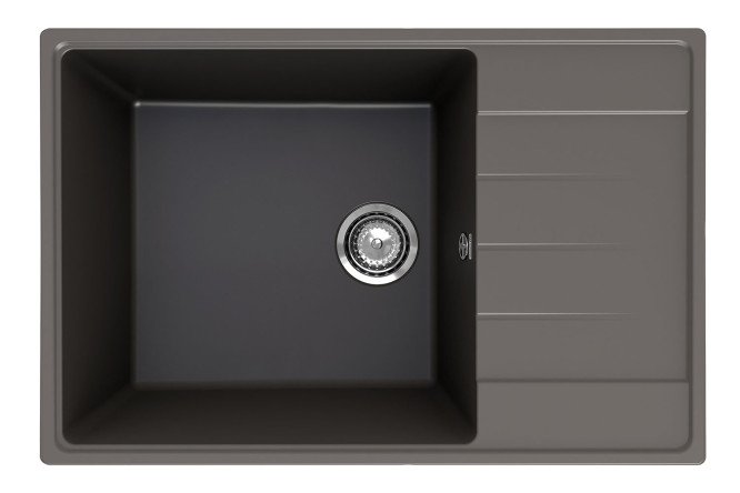 Изображение товара Врезная мойка Prima с крылом 76х50х22 см кварцевый композит