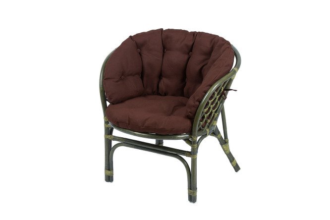 Изображение товара Кресло Багама цвет каркаса олива, мягких элементов коричневый