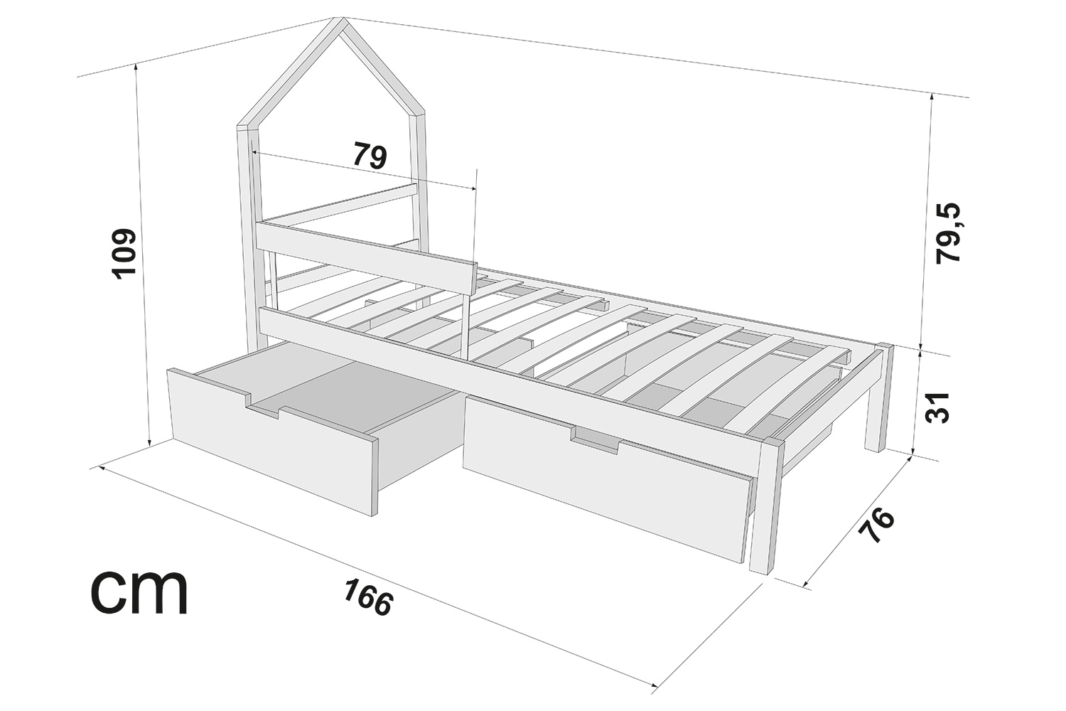 кровать домик своими руками чертежи и размеры