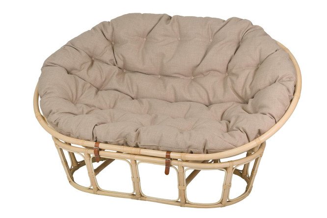 Изображение товара Диван Мамасан цвет каркаса натуральный, мягких элементов бежевый