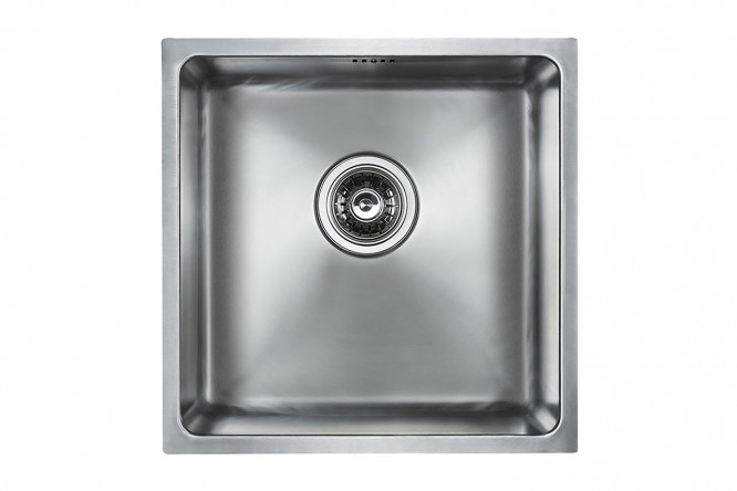 Изображение товара Врезная мойка PAULMARK Vista 44 PM304444-BS 44х44х20 см из нержавеющей стали