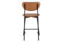 Стул барный Stool Group Minnie 42х89х49.5 см, цвет обивки коричневый, ножек чёрный