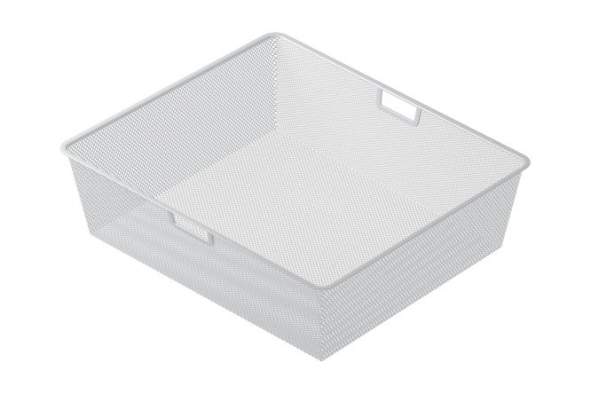 Изображение товара Мелкосеточная выдвижная корзина для каркаса Оскар 64,3х18,5х55,5 см сталь белая