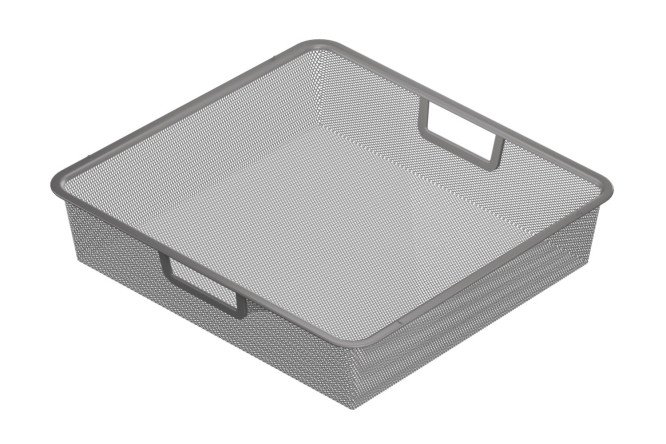 Изображение товара Мелкосеточная выдвижная корзина для шкафа Оскар 39,3х8,5х36,8 см сталь