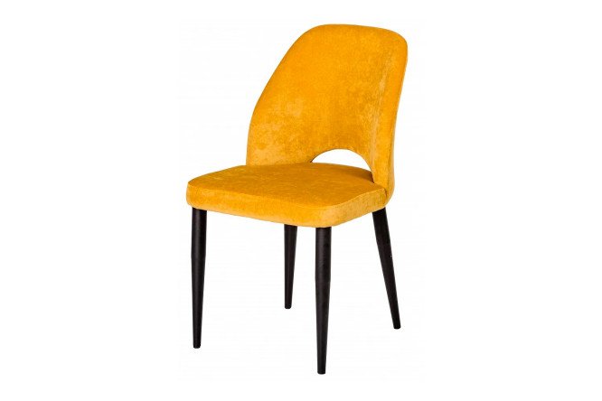 Изображение товара Стул Ledger 4101230h Жёлто-черный, микровелюр, металл ножки
