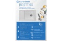 Мойка врезная KuchenSTERN Ku-Granit BRETT 60 111WH10 с крылом 78х50х19 см