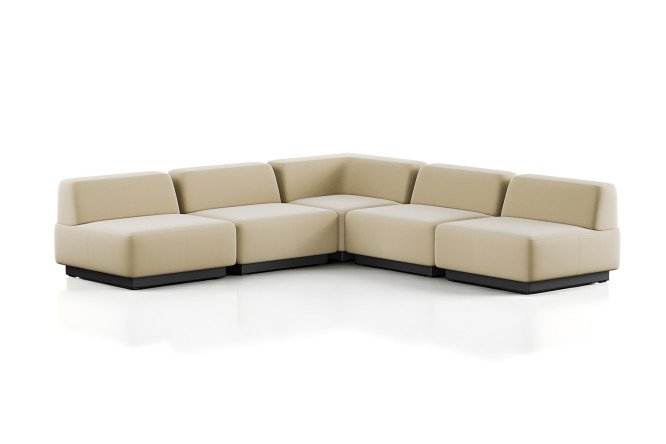 Изображение товара Диван модульный Сиб mod.6 ,270х70х270 см, экокожа бежевый