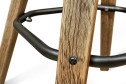 Стул барный SHT-ST29-C12/S93 47х116.5х49 см, цвет обивки коричневый сахар, ножек коричневый брашированный, чёрный