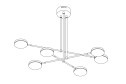 Светильник подвесной LED MAYTONI DECORATIVE LIGHTING Modern Fad 8 кв.м., 89х61х55 см, LED
