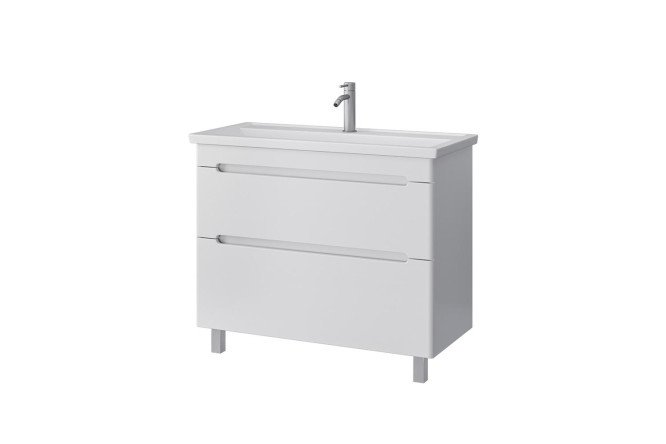 Изображение товара Напольная тумба Sanstar Адель с раковиной 101х73,8х45,5 см белая