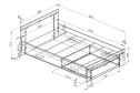 Кровать Сильвер 120х200 см цвет белый, розовый