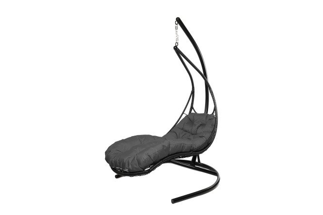 Изображение товара Кресло подвесное Лежачее цвет основания и каркаса чёрный, отделки чёрный
