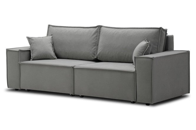 Изображение товара Диван-кровать Фабио светло-серый велюровый