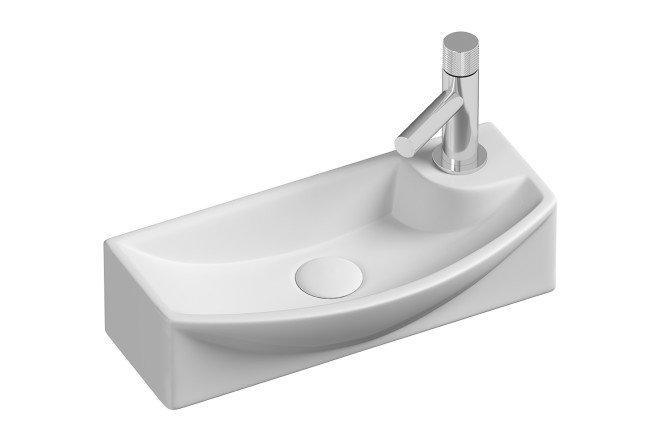 Изображение товара Умывальник подвесной угловой CERAMICANOVA Element CN6038L 45.5х13х22 см