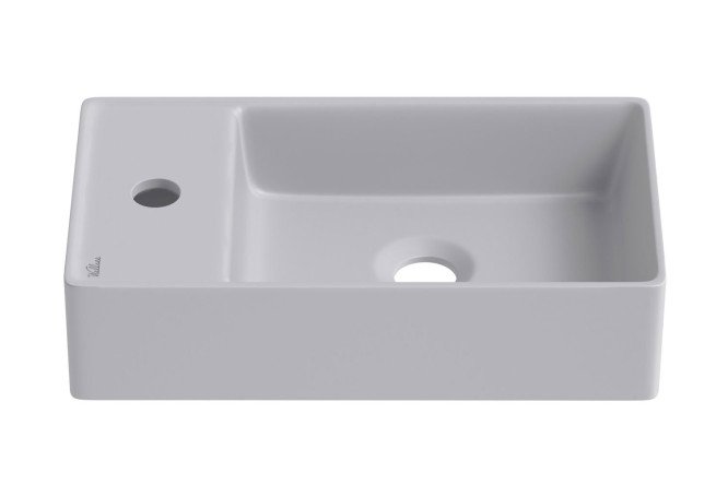 Изображение товара Раковина накладная WC Area 321809000 левая 41х10х23 см фарфор серый матовый