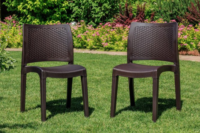 Изображение товара Комплект стульев July цвет каркаса коричневый, отделки коричневый