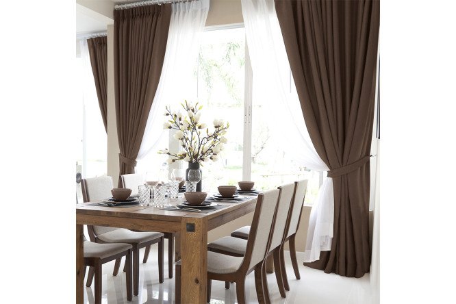 Изображение товара Штора 767272 165х270 см, 1 шт., цвет шоколад
