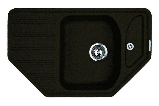 Изображение товара Врезная мойка с крылом LAVA A1.CFF 80х50х21 см из инженерного гранита