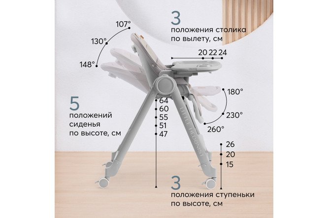 Стул для кормления HAPPY BABY Berny lux new