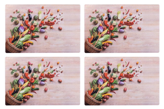 Изображение товара Набор салфеток Букет из овощей сервировочных 43х0.02х28 см