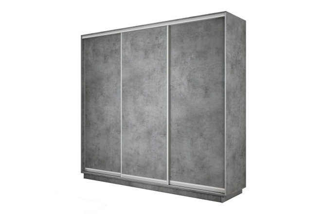 Изображение товара Шкаф-купе 3-дверный Slide-2 210х220х45 см бетон серебро современный дизайн