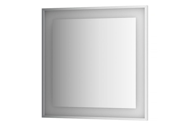 Зеркало настенное в багетной раме EVOFORM Ledside хром со встроенным LED-светильником, BY 2211 90х90 см