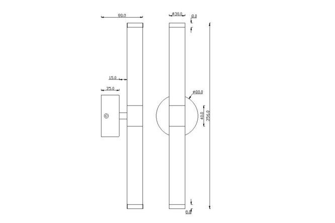 Бра MAYTONI DECORATIVE LIGHTING Modern Axis 5 кв.м, LED