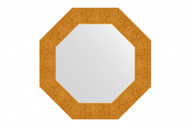Изображение товара Зеркало настенное в багетной раме EVOFORM Octagon BY 7350, чеканка золотая 61х61 см
