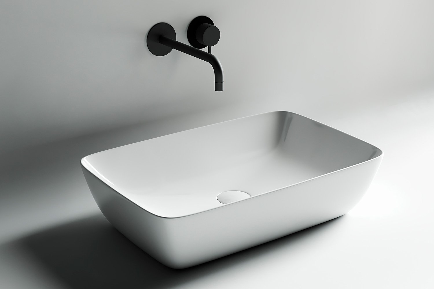 Умывальник накладной CERAMICANOVA Form CN2003 59х14х40 см