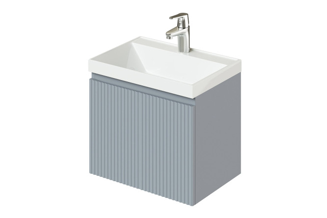 Изображение товара Тумба подвесная Кате 1Я 49.4 см, цвет каркаса серо-голубой (Green wood), фасада серо-голубой (Green wood)