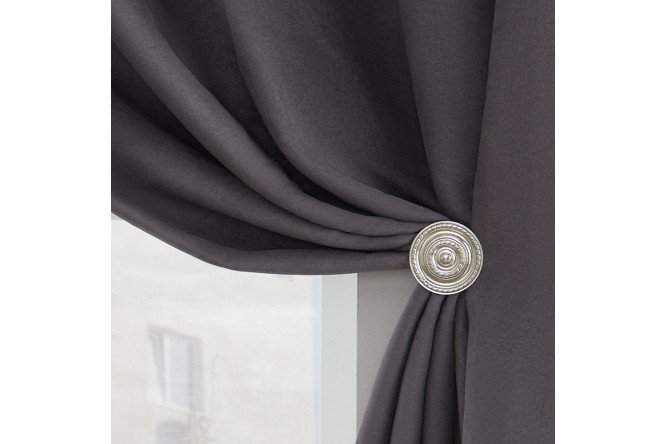 Штора ESTUDI BLANCO Carlina 180х280 см, 1 шт., цвет серый